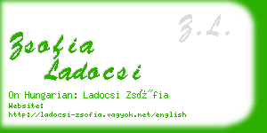 zsofia ladocsi business card